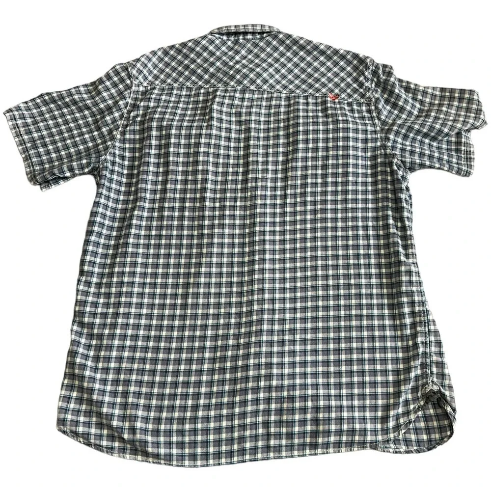 Hawx Work Gear Short Sleeve Checked Button Down, Size XLT - Picture 2 of 6